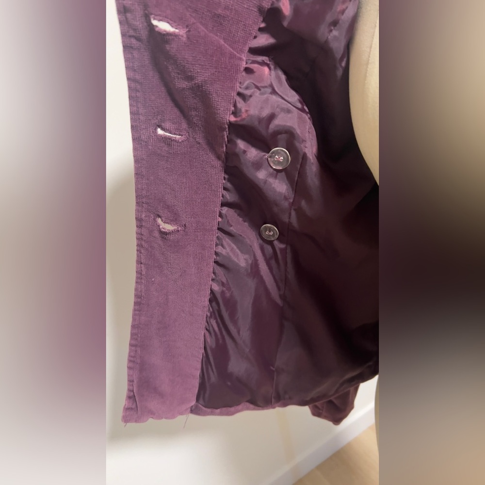 Ambition Women's Plum Pea Coat - Picture 4 of 5